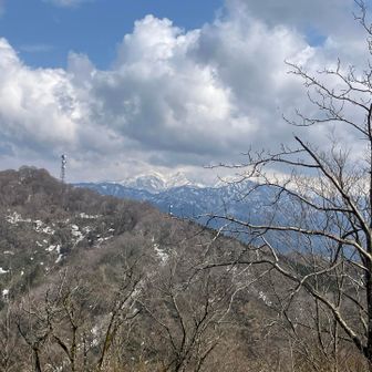 歩いてきた尾根