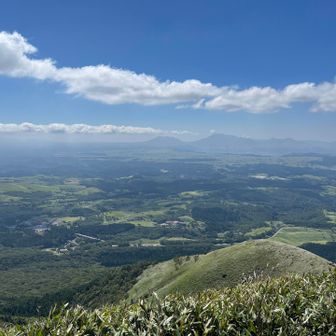 阿蘇の山々が見えて美しい