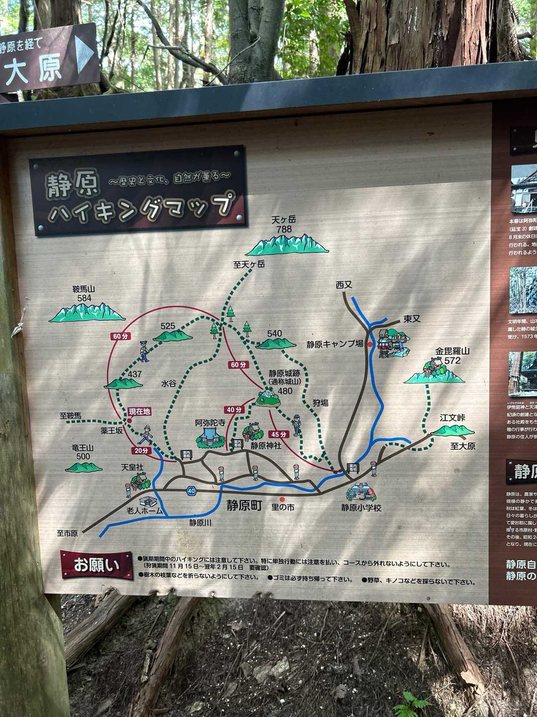 戸寺バス停-江文峠-山門駅-鞍馬駅 縦走コースの写真