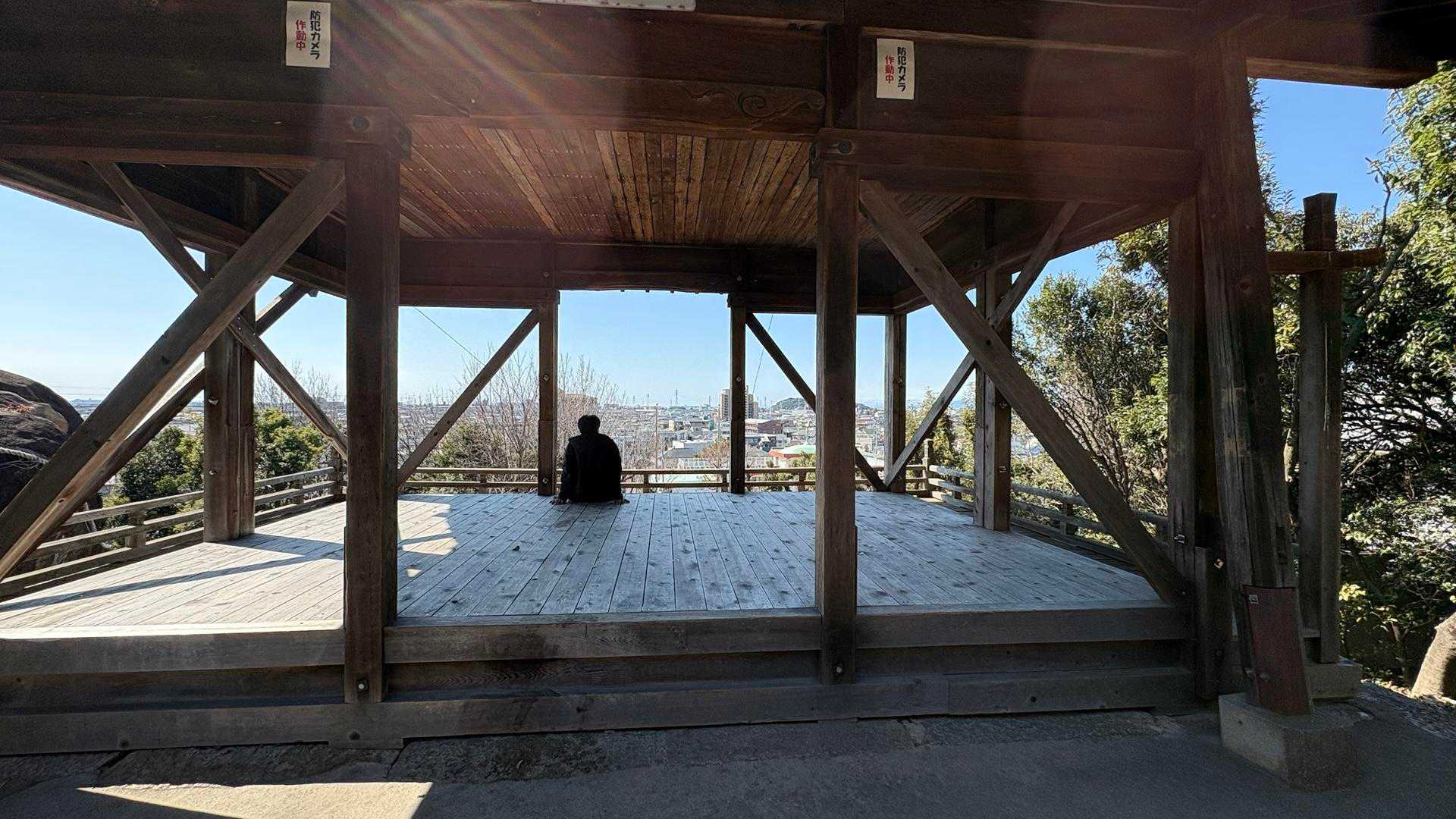 熊野社を上がると展望台✨ 
ちょっと木がミシミシしてた💦
