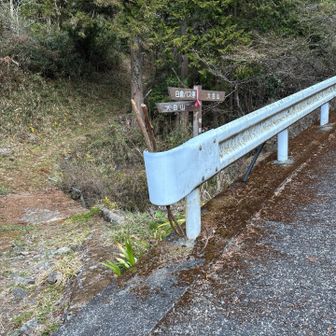 最初は舗装路を行きますが、ここから山道に入ります。見落としやすいので、要注意です。