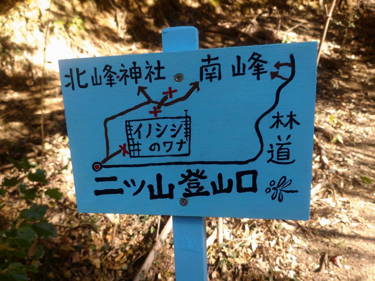 二ツ山北峰から林道まで下りて来ました😀
次は頑固山に向かいます。