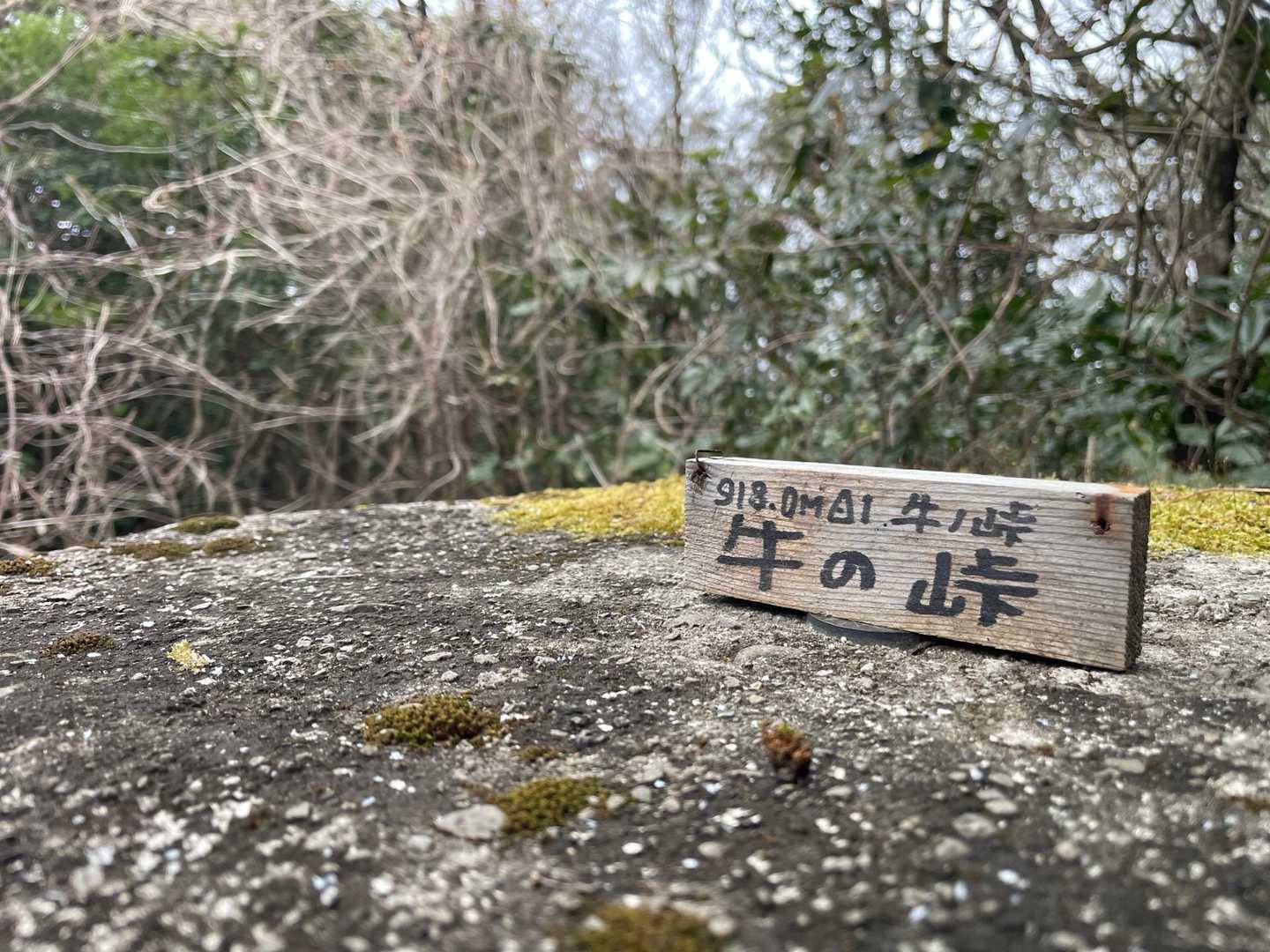 山頂到着
少しだけ雪がちらついてきてました