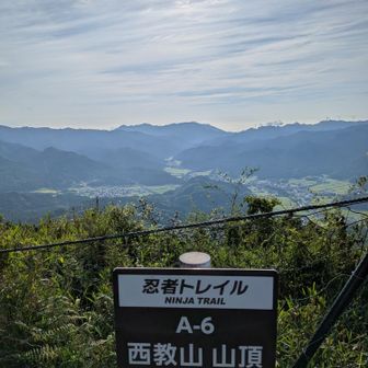 東方にさるびの温泉を見下ろす