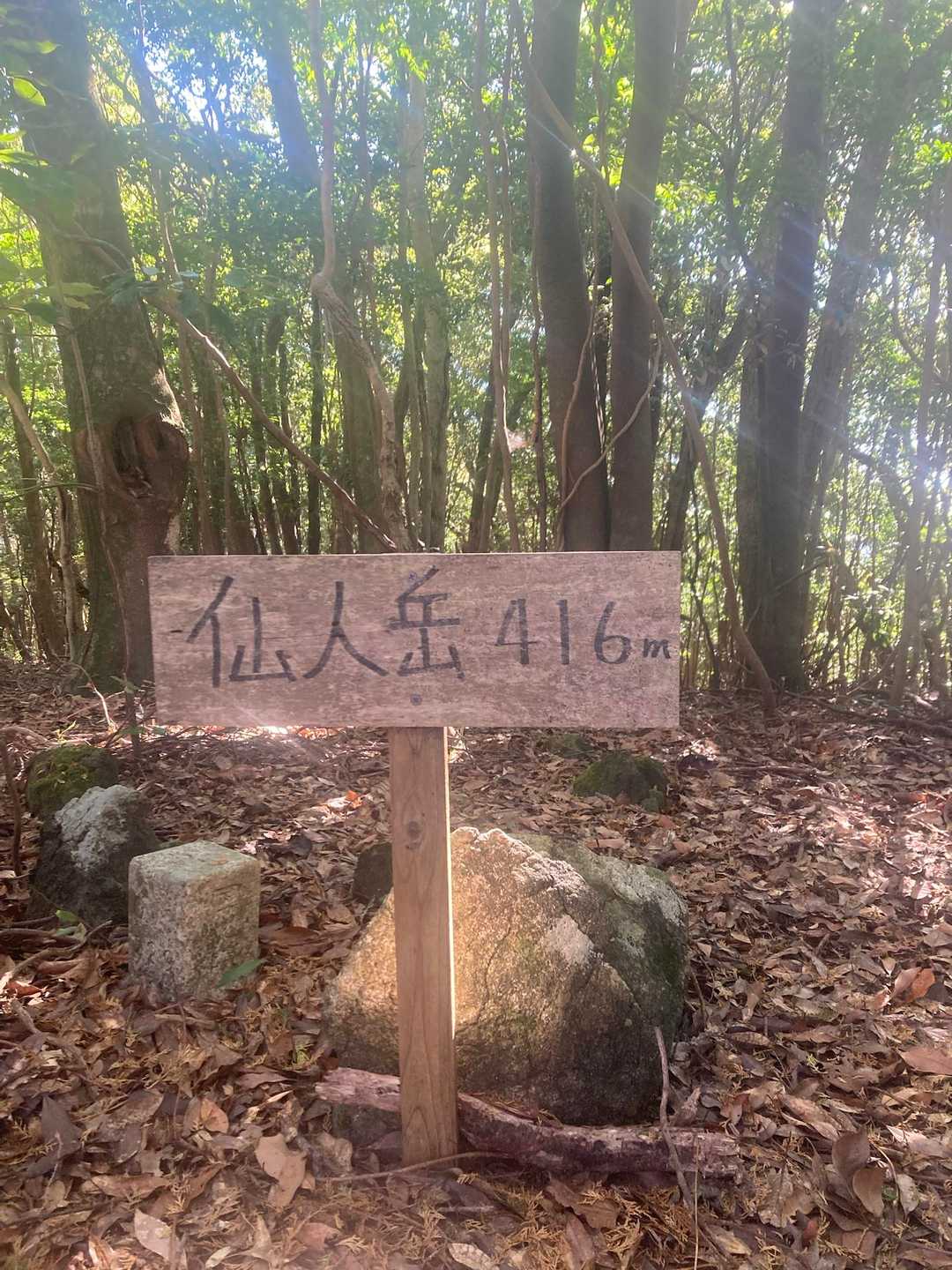 1座目　「仙人岳」山頂🙌416m