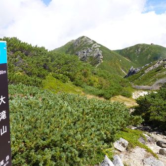 大滝山とうちゃく
先に檜尾岳とピノキオ小屋👀