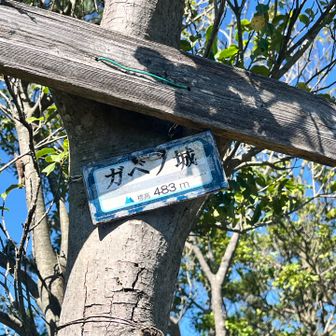 ガベノ城✨

お城の跡なの？🤔
城に見えるけれど、実際には城ではない（＝絵に描いた餅のような城）
架空のお城なんやぁー