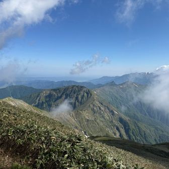 真ん中が武能岳
