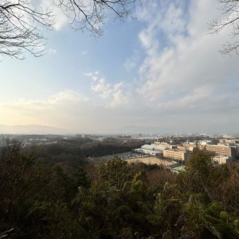 展望台から白い比良山系が見れると思ったけど、ガスってました