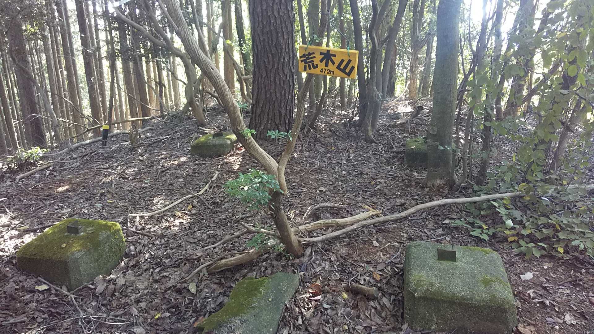 荒木山頂です
手前のＰ476と言い眺望はありません