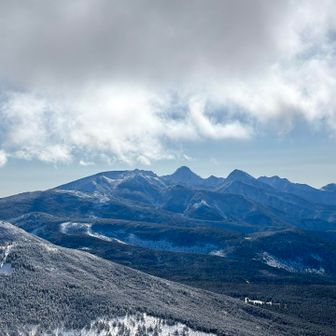 赤岳、阿弥陀岳あたりズームアップ