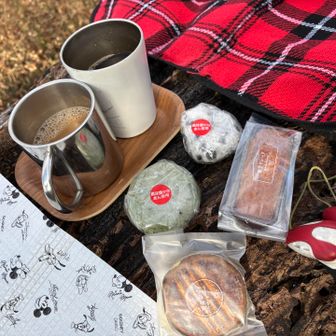 稜線上はずーっと冷たい風が当たる🌀やっと見つけた丸太🪵で休憩😮‍💨