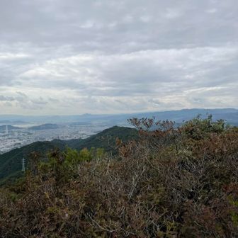 下松から周南市、向こうに四熊ヶ岳が目を惹きます。

さて、下りは豊井コースから豊井駐車場へ向かいます。
