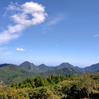 右から　両子山　文殊山　
　　熊岳　千燈岳　
　国東半島里山　
　　🌟オールスター🌟　　　　