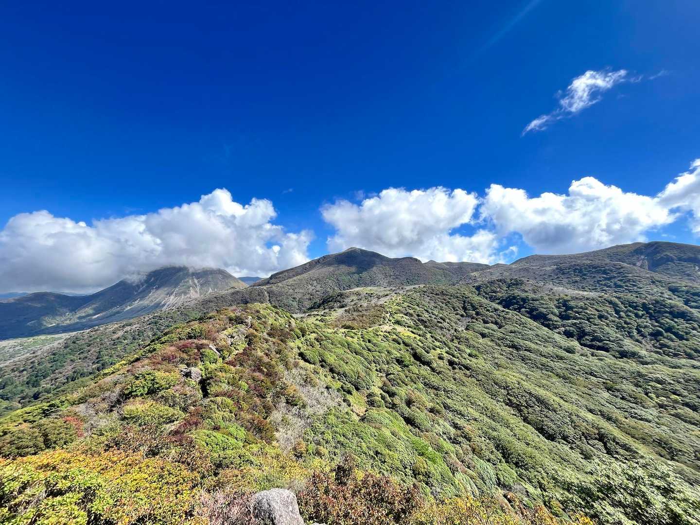 牧ノ戸峠-沓掛山-星生山-久住山-中岳-稲星山-稲星越-白 周回コースの写真