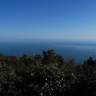 見える陸地は紀伊半島の西側