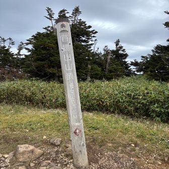 おっきな山頂標識