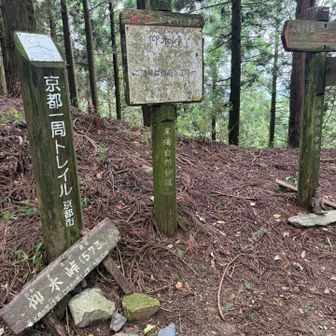 たくさん看板、道標あり
