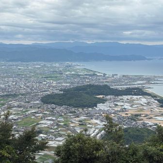 観音寺市の海沿いが一望