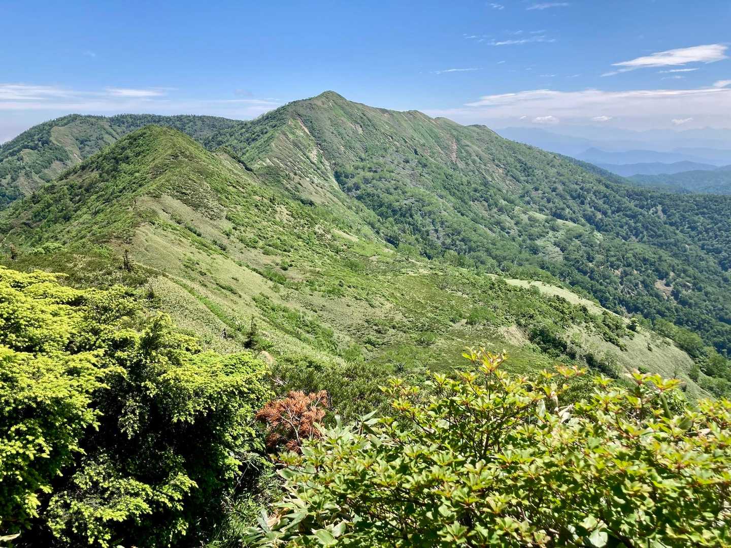急に現れた😍カッコいい✨中央が白砂山。