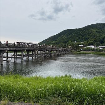 渡月橋で活動終了！といきたい所ですが