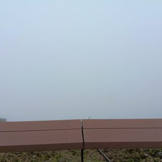 展望広場（海のニワ）
真っ白…。