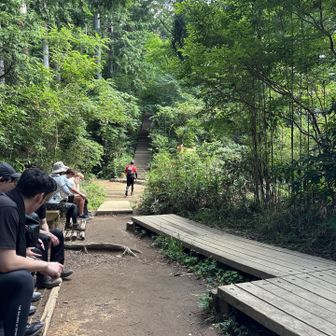 ラストスパートまえのベンチでちょい休憩
