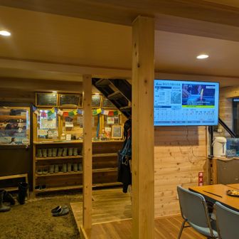 出かけたくないなぁ
ほぼ最後の人…
食卓はスタッフの皆さん用