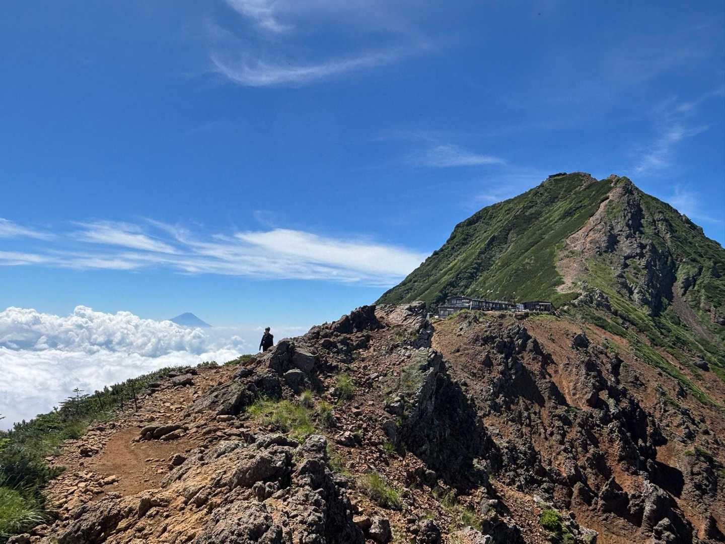 赤岳が近くなっている

富士山も見える！