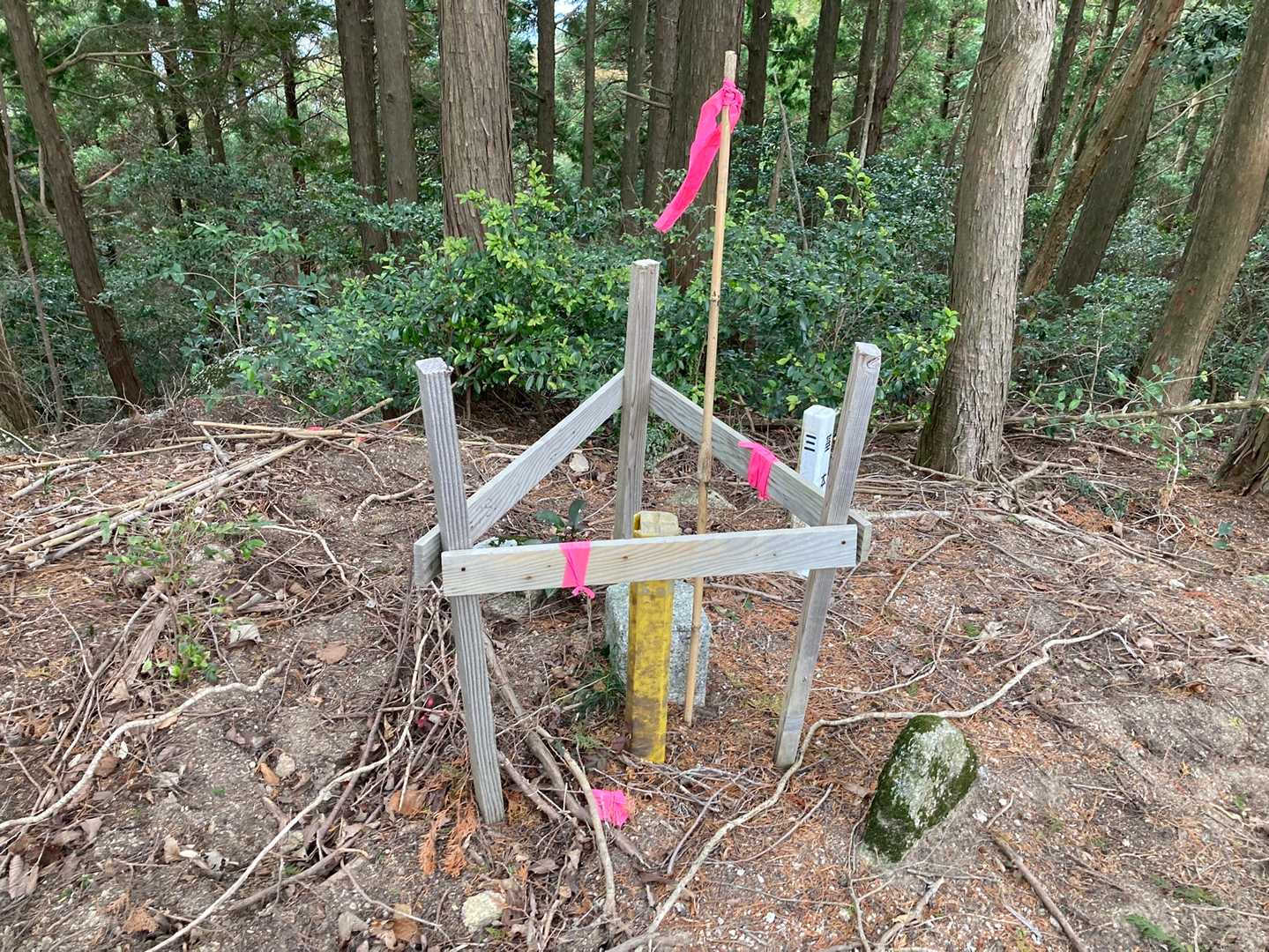 間違えてユンボで掘られないようにですかね😅
丁重に守りが固められていました⛑