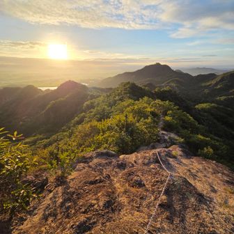 向こうに見えるのは善防山⛰️
