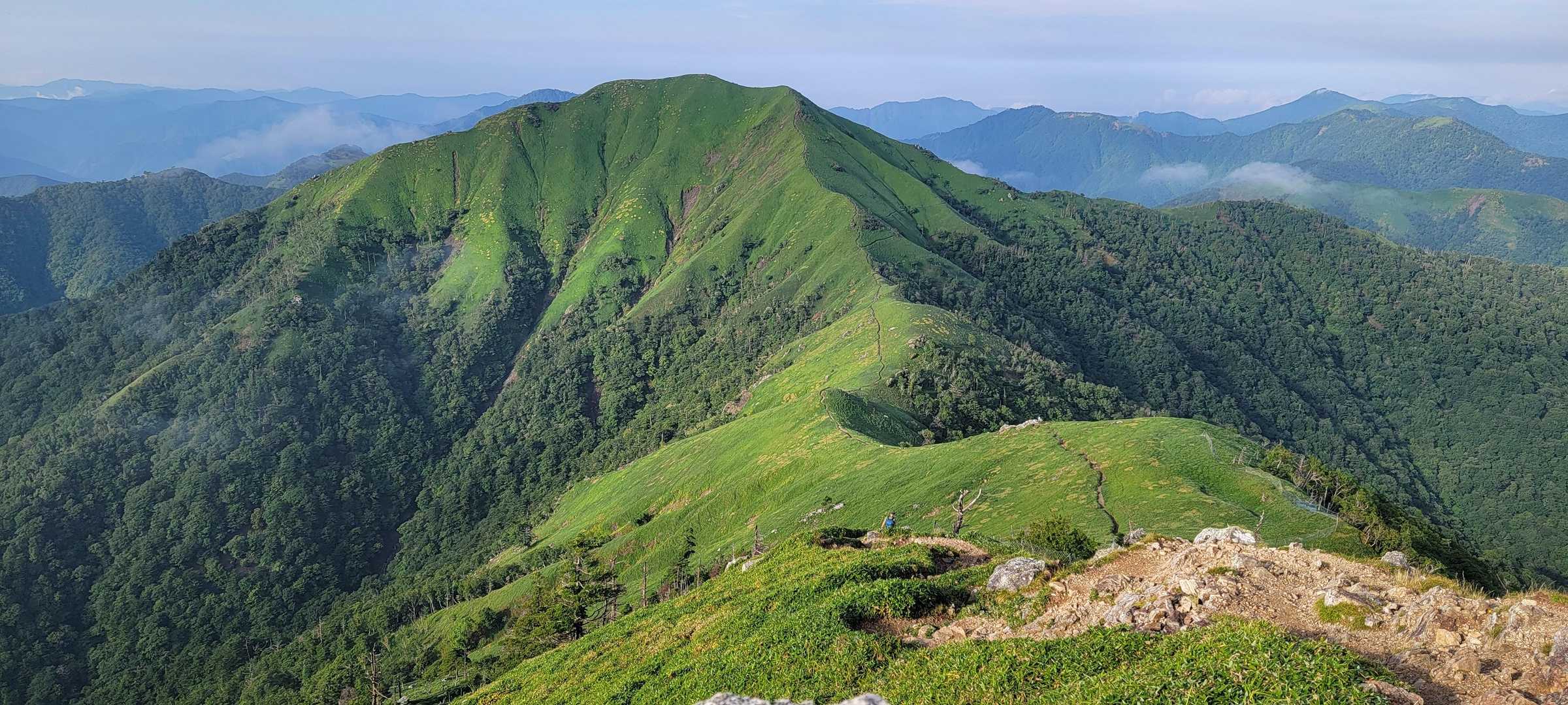 見ノ越登山口-ジロウギュウ峠-次郎笈 往復コースの写真