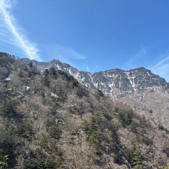 試しの鎖からの　石鎚山　かっこいい👍