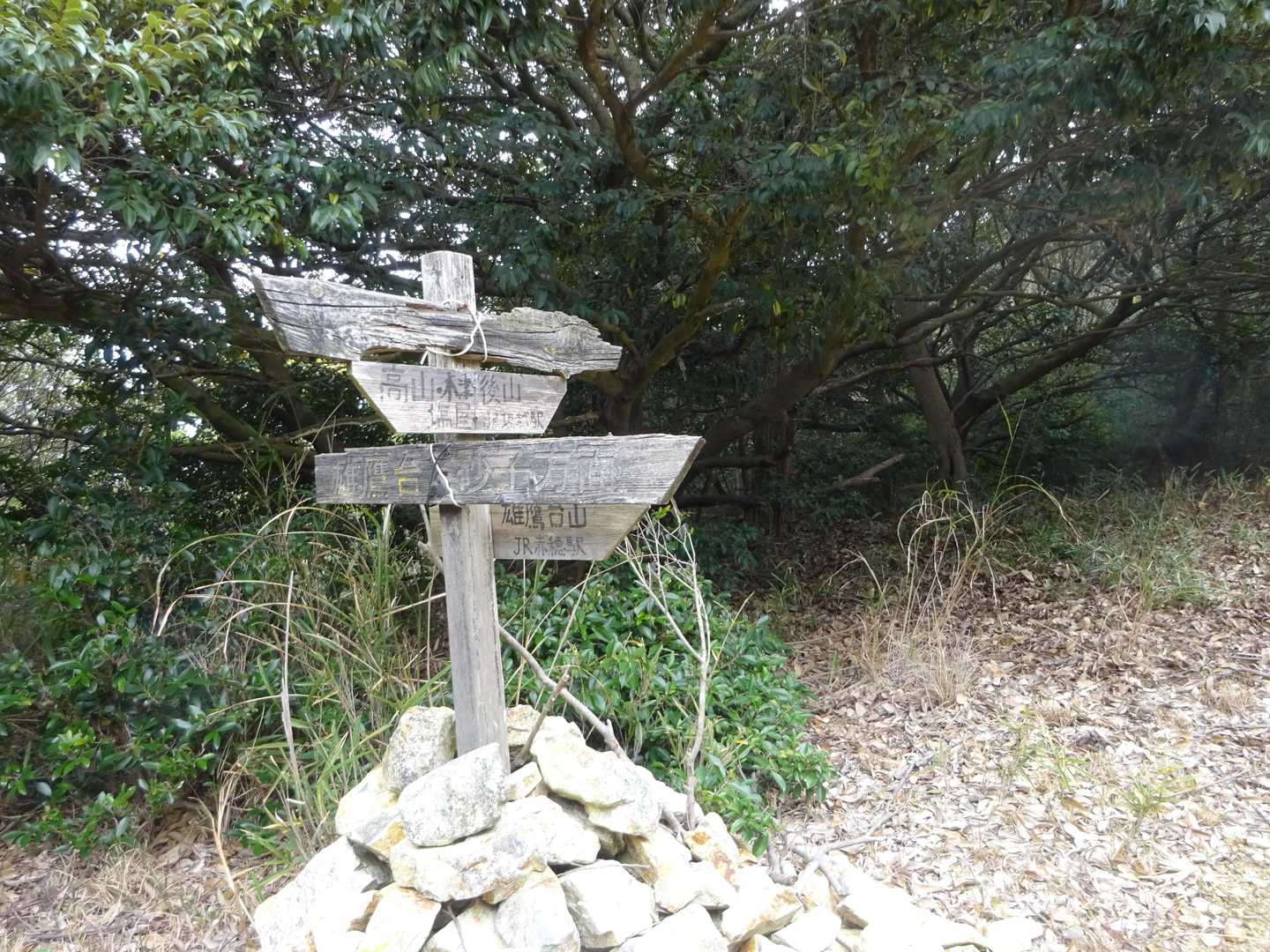 丁字路、右が後山方面です。