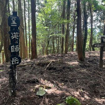 薬師岳踏破。標高は高いけど眺望は文殊岳の勝ちかな。