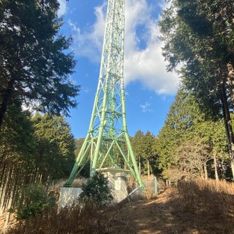 電源盤もメーターも無い。鉄塔のみ。廃局かな。