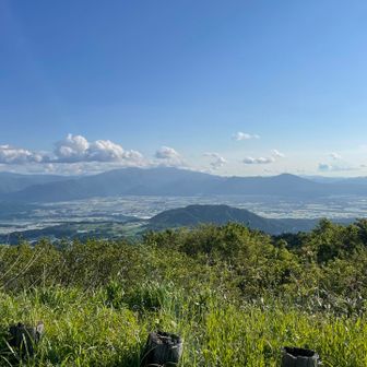 経ヶ岳・法恩寺山 下りてきての景色。下は晴れてていい景色。