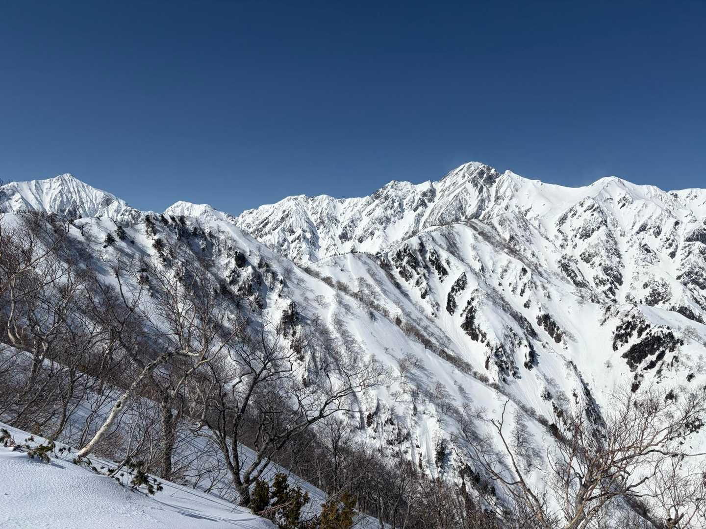 地蔵の頭-二ノ背髪-小遠見山-五竜登山口-中遠見山-大遠見 縦走コースの写真