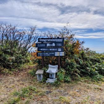山頂
入れ代わりで山頂には5人程
後から樺岱からの団体さんも
雲の流れもない程の静風
