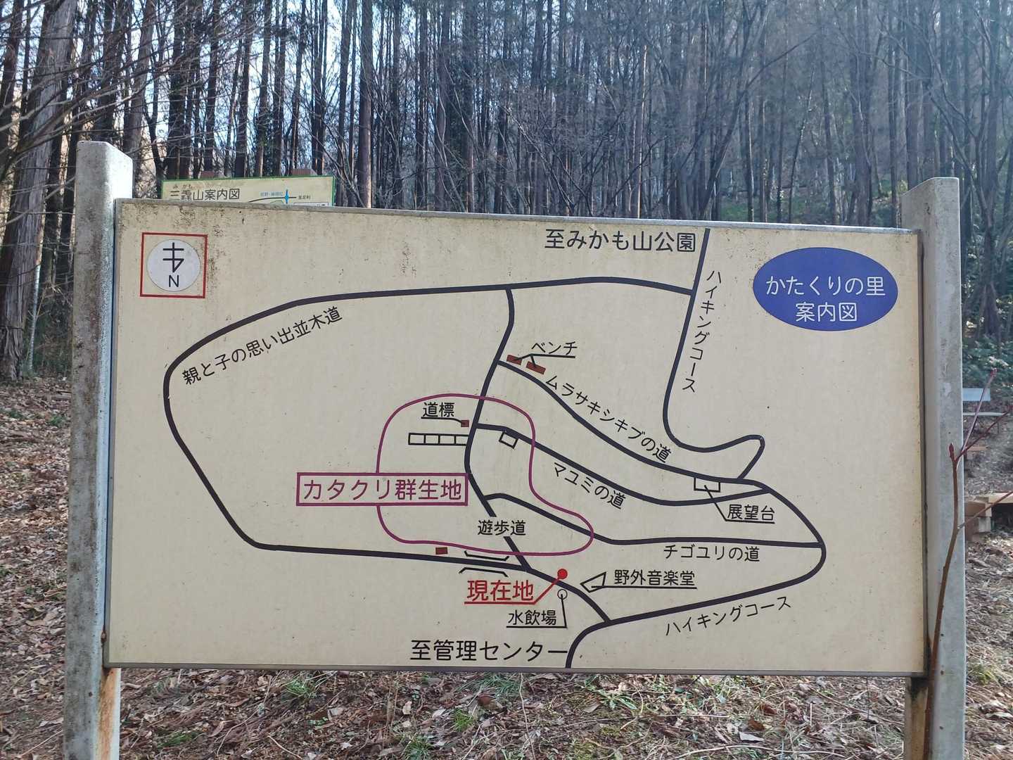 カタクリ群生地の地図です。