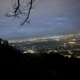 白鳥城跡から富山市街地、まだ、夜景