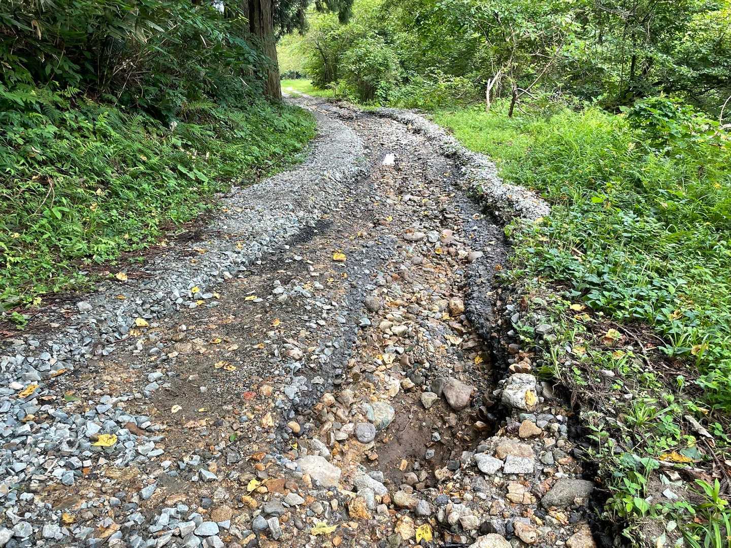 先日の豪雨で登山口へ続く作業道が陥没
秋田駒ケ岳とか森吉も心配😅
行く前に情報収集して下さい！