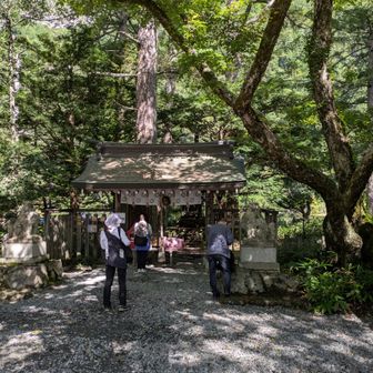 穂高神社
後には明神池があります