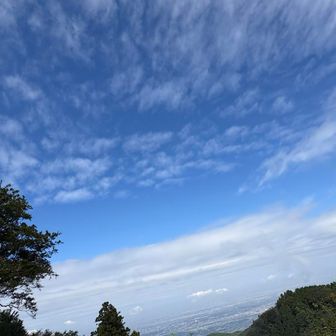 空が綺麗。晴れてきた