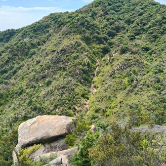あっちは沢コースかな？