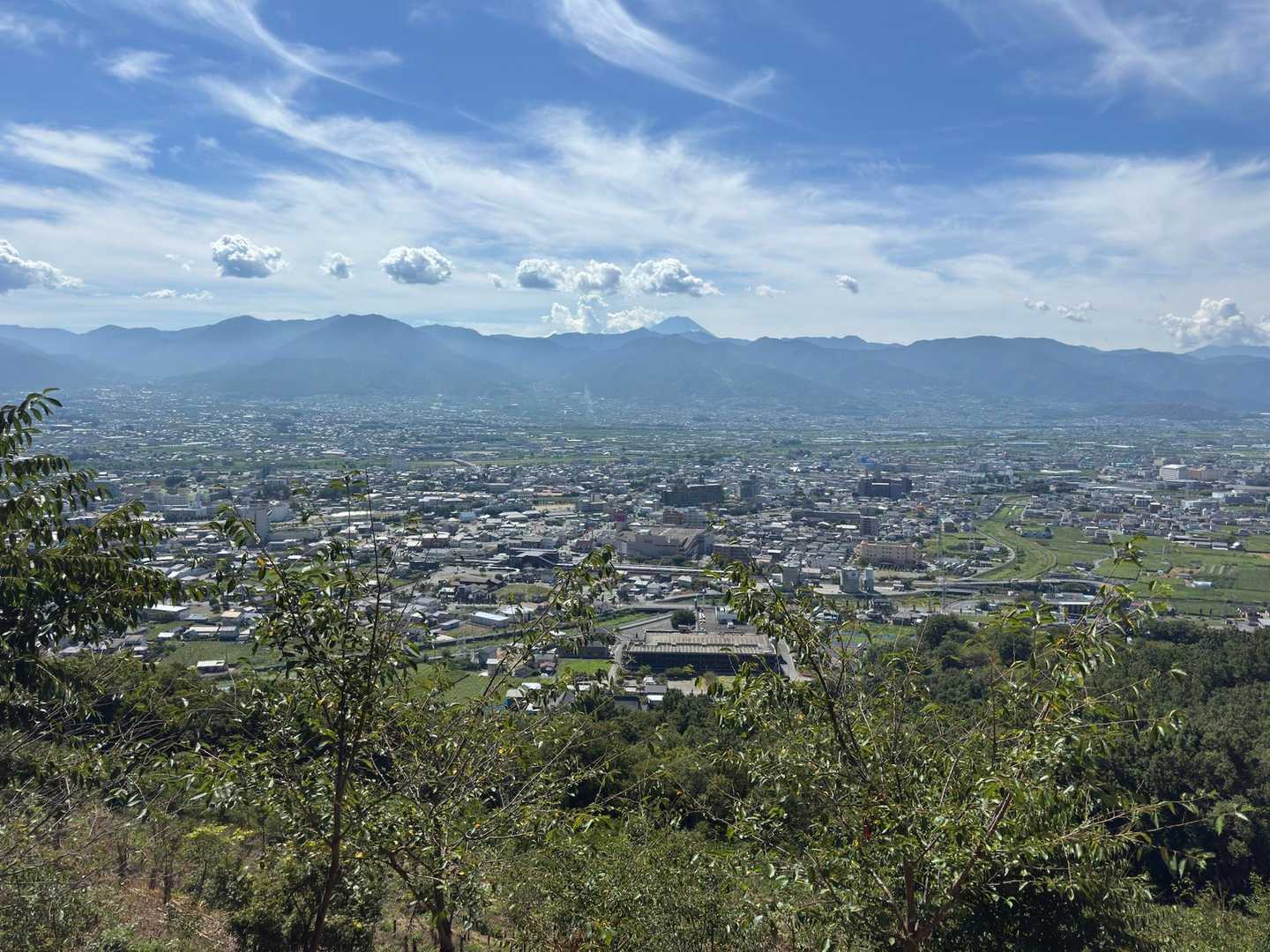 富士山、御坂山塊、石和の街