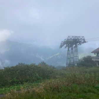 ロープウェイ最終便15分前に戻ってきました。