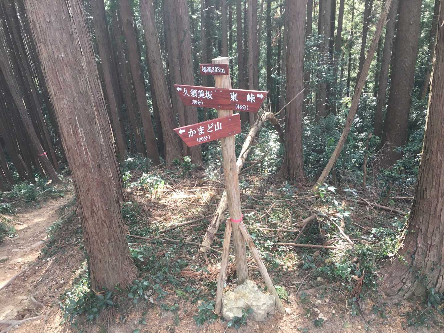 今日はかまど山はパスして、東峠へ