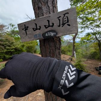 中山山頂。
アームカバーするととても涼しい。