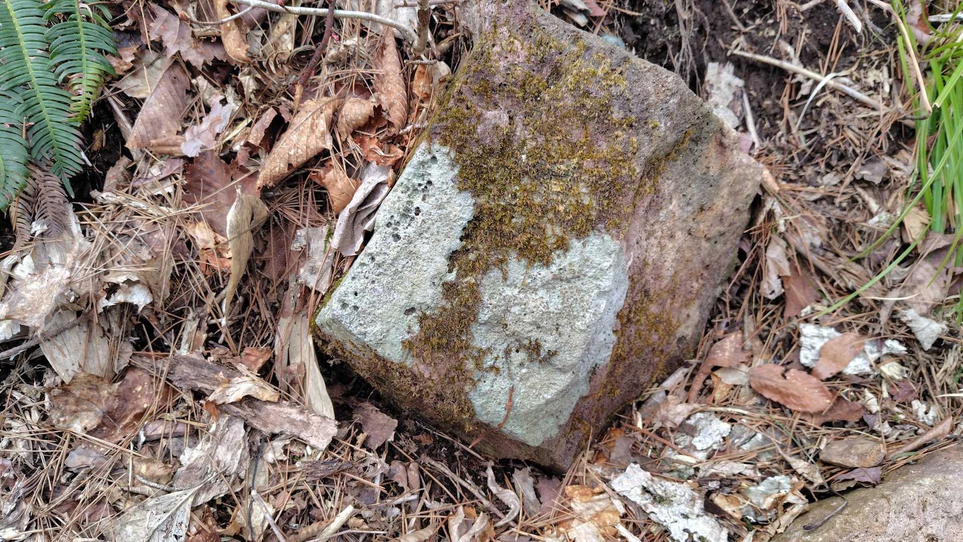 砥石坂の近くにあった緑の石
確かに砥石ってこんな感じ